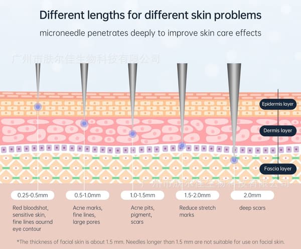Justerbar Microneedle Derma Stamp Roller med 120 Titaniumnåle Hudplejeværktøj til Ansigt, Hår og Skæg