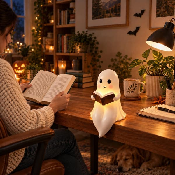 Søt spøkelsesleselys / Halloween nattlys