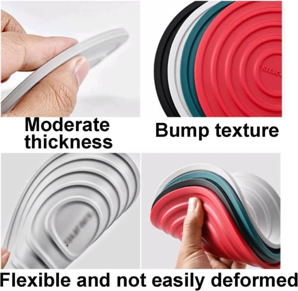 Insulated Silicone Placemat, Lunch Mat, Round Mat, Drink Coaster, Home and Office Accessory, Decorative Mat, 18cm/7in Thick.