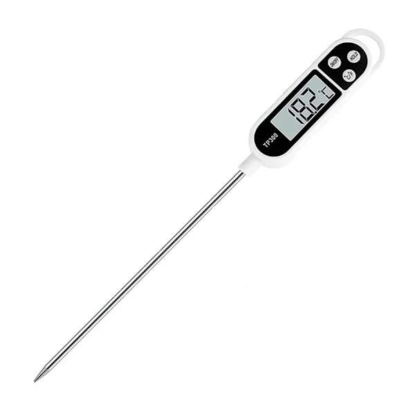 Kökstermometer, digital termometer med lång sond, snabbläsande matlagningstermometer, köttermometer, olja
