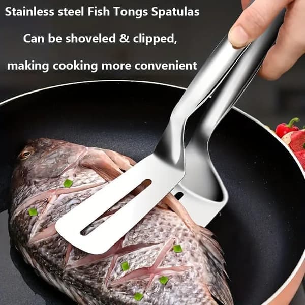 Generisk tomme rustfritt stål spateltang for matlaging, grill, brød, biff, grillmat