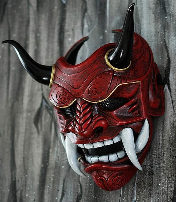 Samurai Oni Airsoft-naamio BB-ase Halloween-asu Ninja Paha Demoni Cosplay DA01