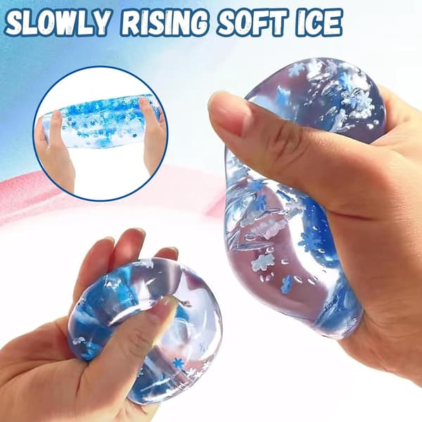 2-pack isbitar stressleksaker – utsökta snöflingeisbitar stressbollar: flexibla, bärbara klämleksaker lämpliga för barn och vuxna