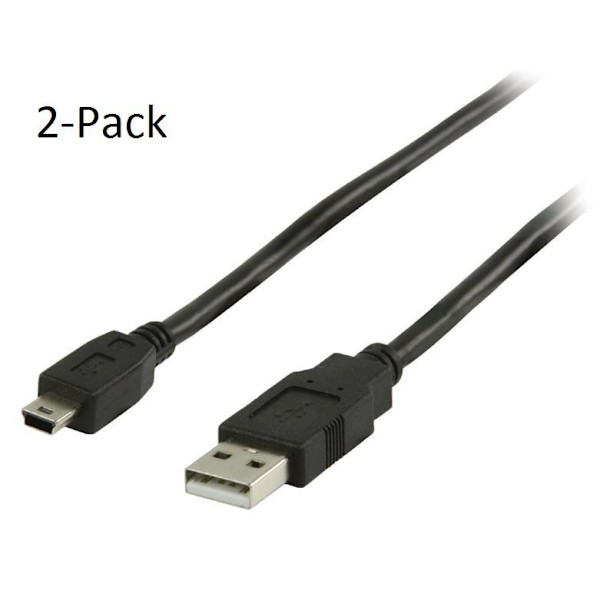 2-Pack PS3 3m Laddarkabel Laddkabel Sony Playstation 3 3 meter