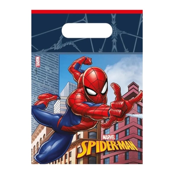 Partypåsar Party Bags Spider Man 6-Pack Godispåsar Kalaspåsar