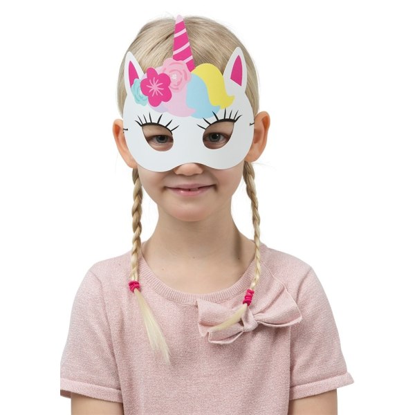 Pappersmask Paper Mask Unicorn Enhörning 6-Pack