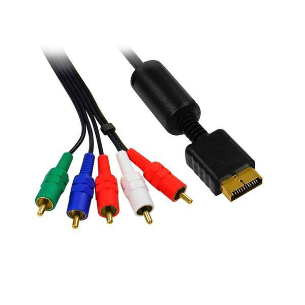 Komponentkabel Playstation 2 & 3 PS2 PS3 Guldpläterad