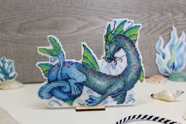 Broderikit plastic canvas MP Studia "Vattnets herre" 15x12 cm