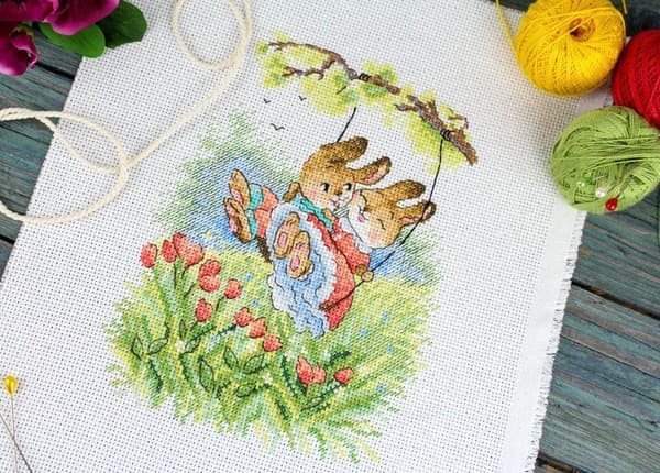 Broderikit MP Studia "Bevinget gynge" 20x16cm