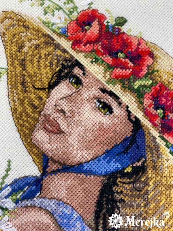 Broderikit Merejka K-250 - "Blomsterhat" 21x25 cm