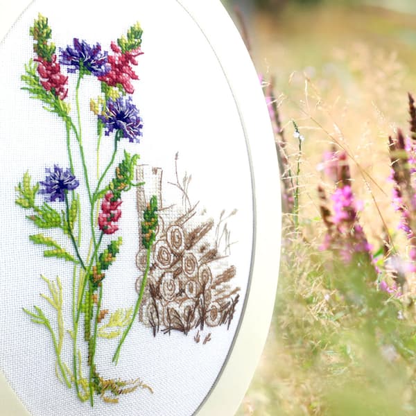 Broderikit RTO "Blomstrende urter" 11x16 cm