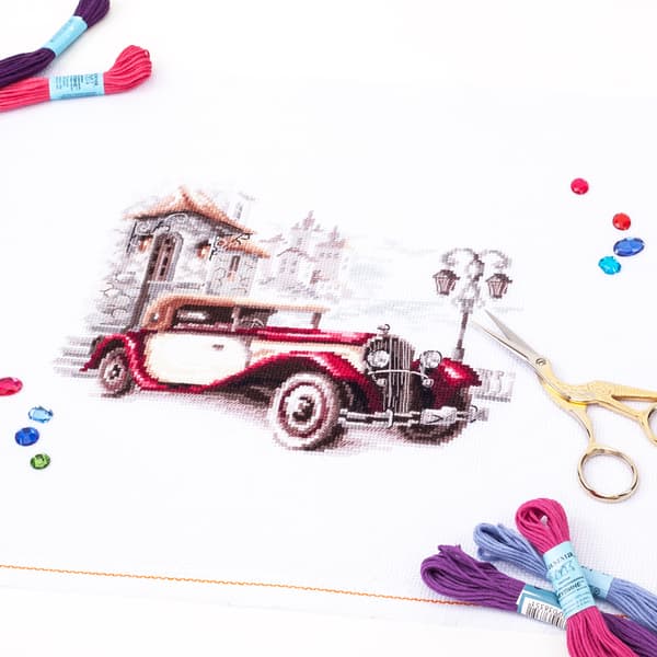 Broderikit Magic Needle "Retro Cadillac" 20x16 cm