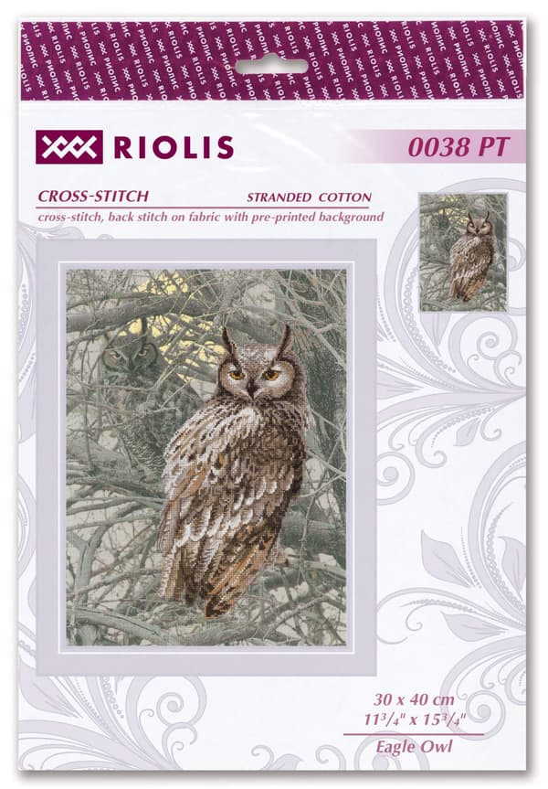 Broderikit Riolis "Berguv" 30x40 cm
