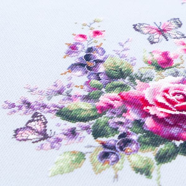 Broderikit Magic Needle "Lykkelig have" 22x26 cm