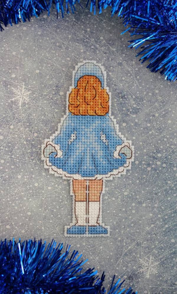 Broderikit plastic canvas MP Studia "Jul. Snöflingeflicka" 6x12 cm