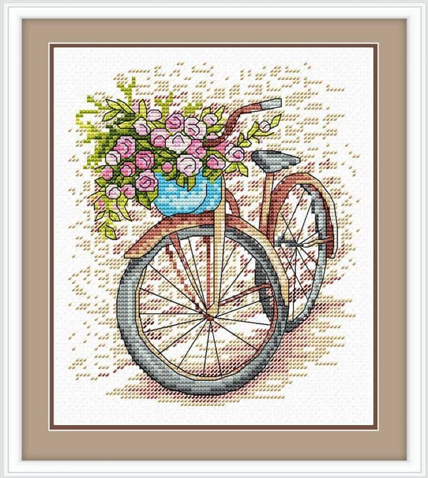 Broderikit MP Studia "Cykel" 15x18 cm