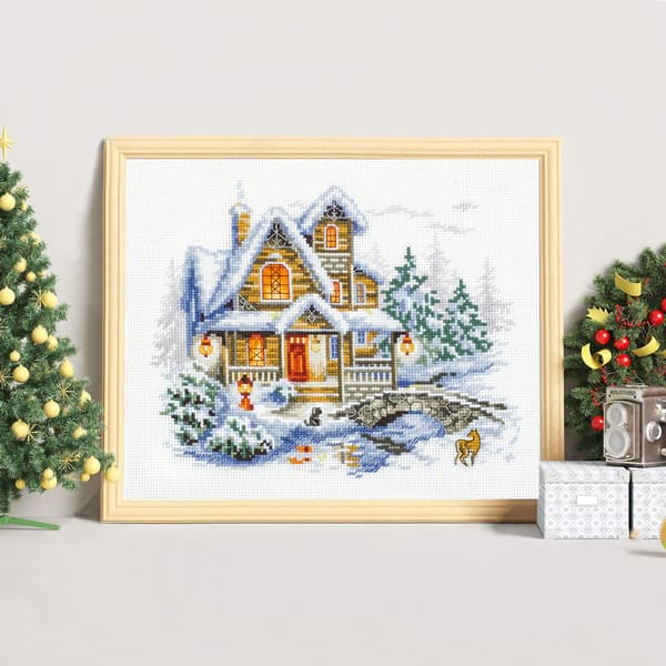 Broderikit Magic Needle "Vinterstue" 20x17 cm