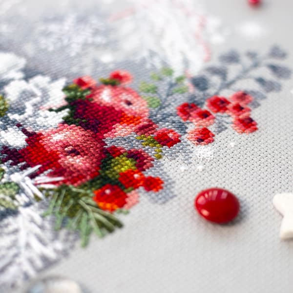Broderikit Magic Needle "Vinterkapris" 19x28 cm