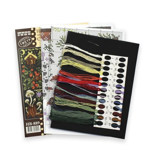 Broderikit MP Studia "Sampler. Mystisk skov" 19x19 cm