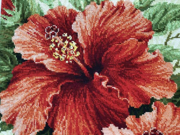 Broderikit Riolis "Hibiscus" 40x50 cm