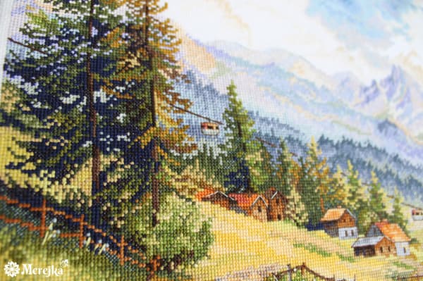 Broderikit Merejka K-244 - "Chamonix-dalen" 30x39,5 cm