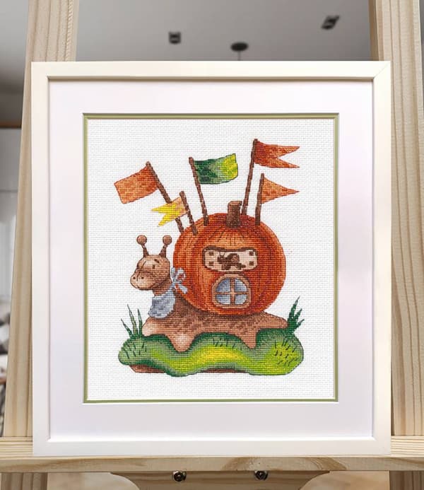Broderikit Oven "Græskar" 14x19 cm