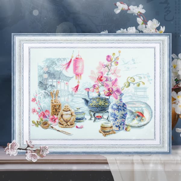 Broderikit Magic Needle "Orientalsk ro" 40x30 cm