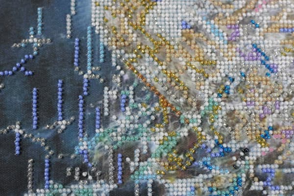 Broderikit med perler Abris Art "Troskapslys" 25x30 cm