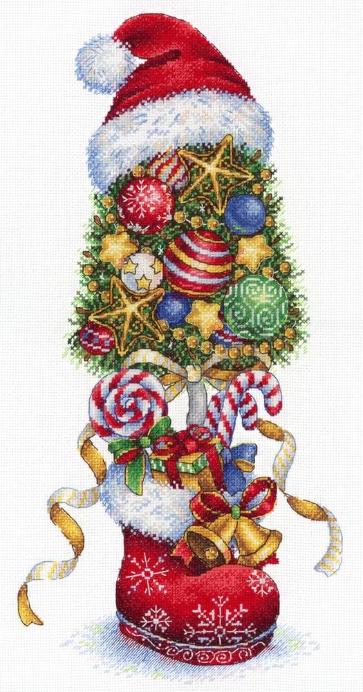 Broderikit MP Studia "Topiary jul" 18x36 cm