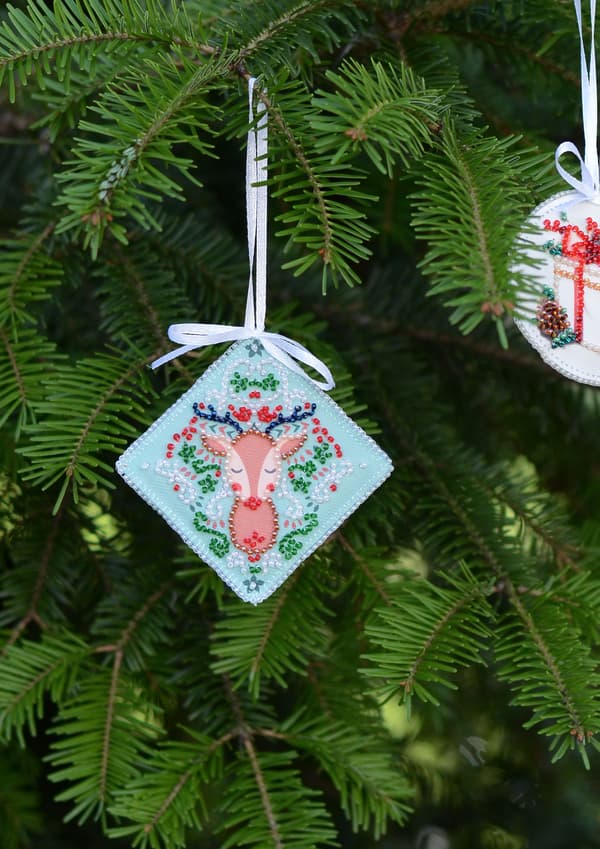 Perlebroderi Abris Art "Julestemning" 13.2x6.6 cm