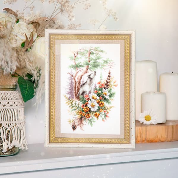 Broderisett Magic Needle "Sommerskogand" 17x27 cm