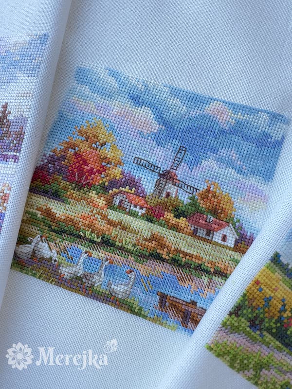 Broderikit Merejka K-278A - "Efterår" 11.5x11.5cm