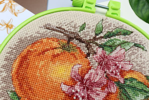 Broderisett Abris Art "Sitrusnoter" 17x17 cm