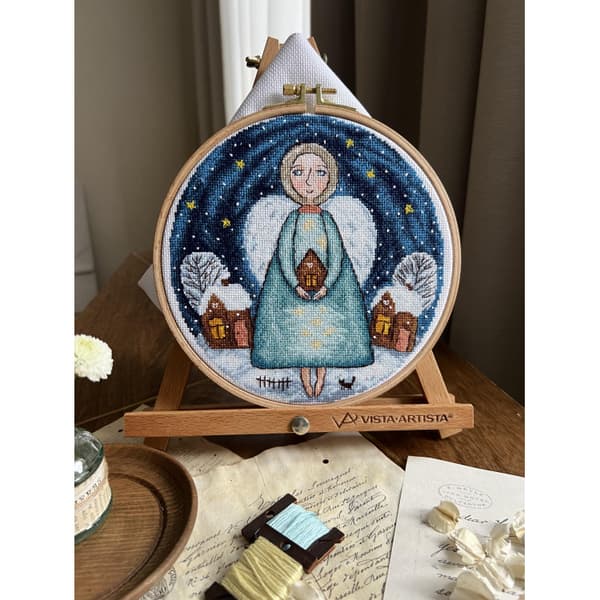 Broderikit Andriana "Skytsengel" 18x18 cm