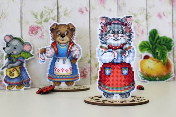 Broderikit plastic canvas MP Studia "Katten Murka" 9x11 cm