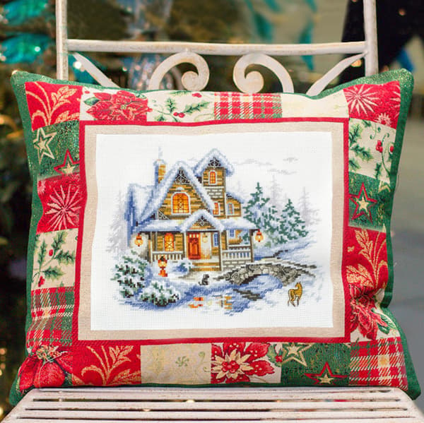 Broderisett Magic Needle "Vinterstue" 20x17 cm