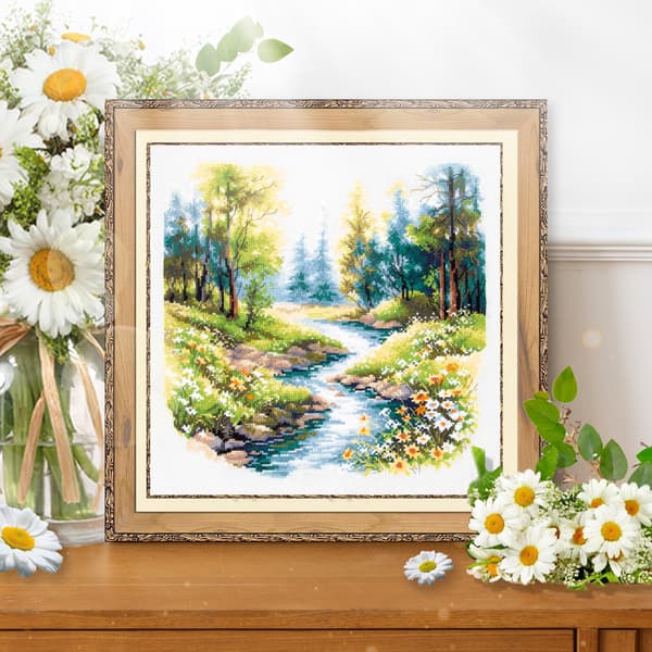 Broderikit Magic Needle "Naturens ljud" 26x26 cm