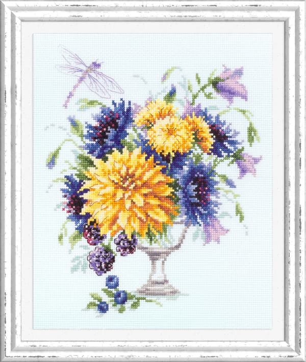 Broderikit Magic Needle "Sommarbukett" 20x23 cm