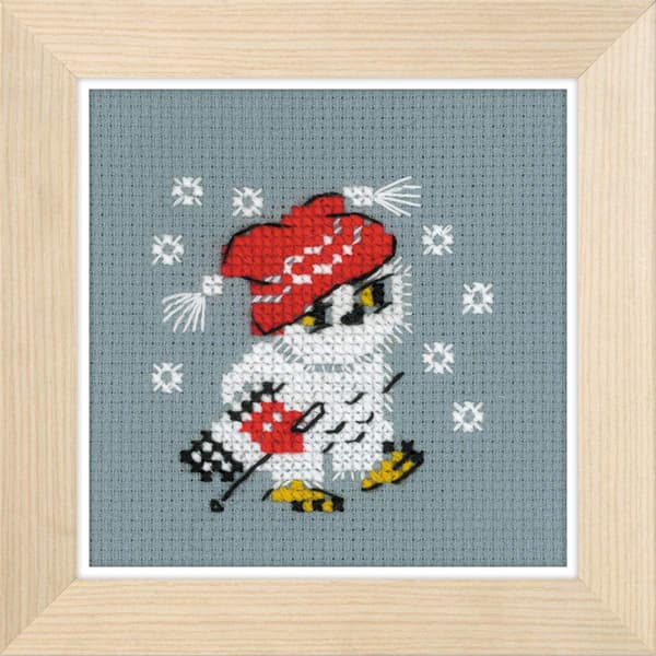 Broderikit Riolis "Snö" 9x9 cm