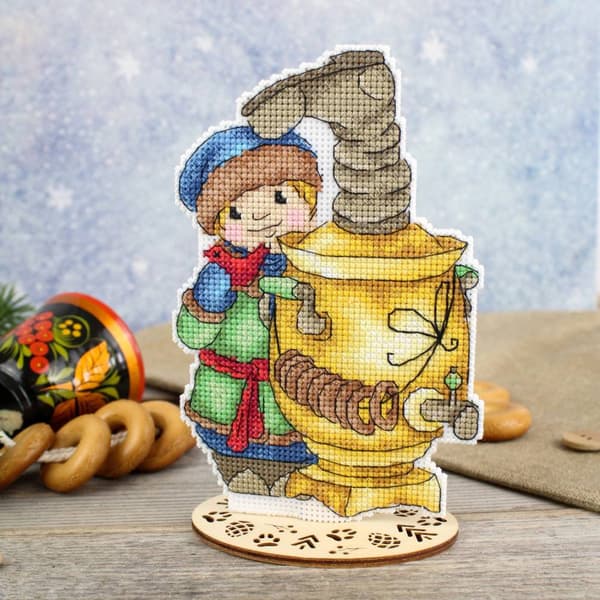 Broderikit plastic canvas MP Studia "Samovar" 10x16 cm