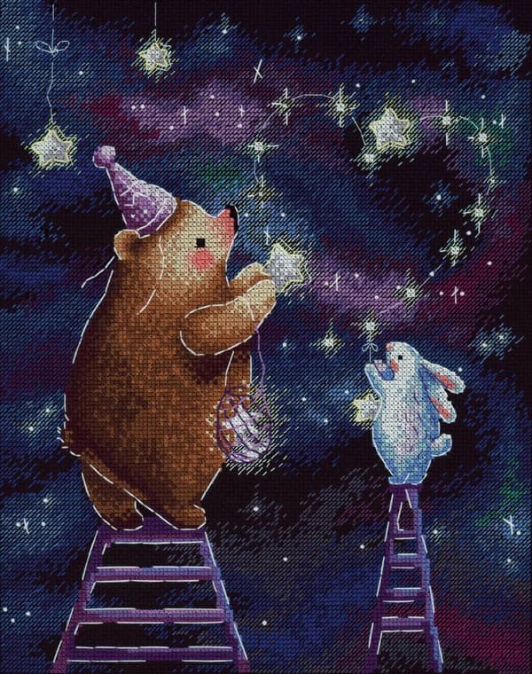 Broderikit MP Studia "Dekorera himlen" 21x26 cm