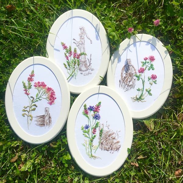Broderisett RTO "Blomstrende urter" 11x16 cm