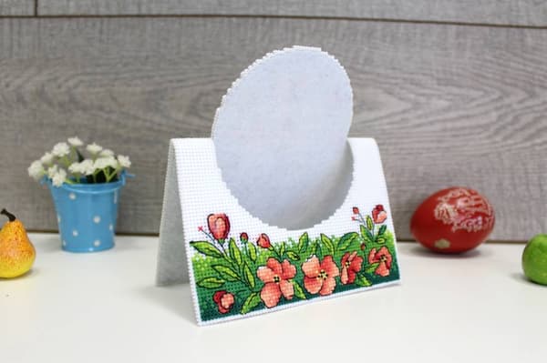 Broderikit plastic canvas MP Studia "Påskkort" 20x14 cm