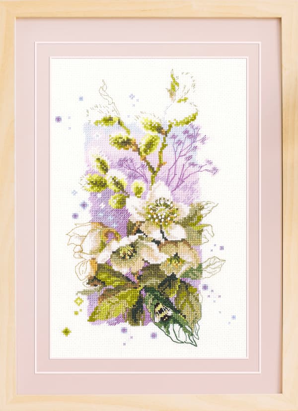 Broderisett Magic Needle «Julerose» 14x23 cm