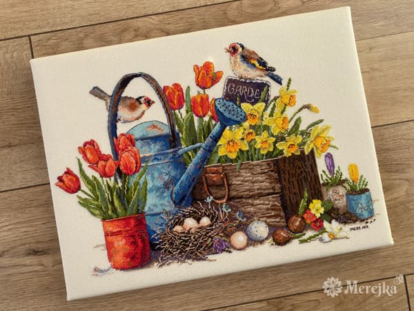 Broderikit Merejka K-251 - "Forårshave" 27x40 cm