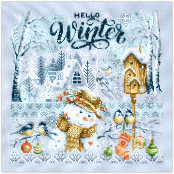 Broderikit Magic Needle "Hej, vinter!" 26x26 cm