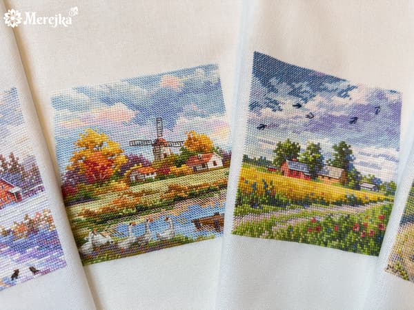 Broderisett Merejka K-278A - "Høst" 11.5x11.5cm