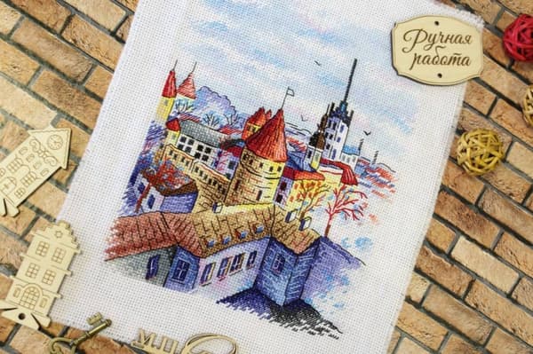Broderisett MP Studia "Tallinntårn" 18x22 cm