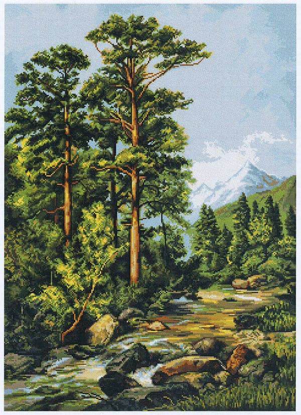 Broderikit Luca-S B522 - "Bergsflod" 34x47.5 cm