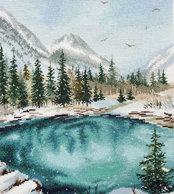 Broderikit Oven "Sjö" 25x35 cm
